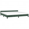 Estrutura de cama sem colchão 200x200 cm veludo verde-escuro 3