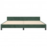 Estrutura de cama sem colchão 200x200 cm veludo verde-escuro 5