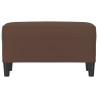Banco de cuero sintético marrón 70x35x41 cm 3