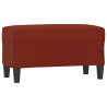 Banco de cuero sintético rojo vino tinto 70x35x41 cm 2