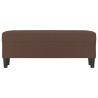 Banco de couro sintético marrom 100x35x41 cm 3
