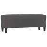 Banco 100x35x41 cm couro artificial cinzento 2