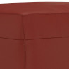 Banco de couro sintético vermelho vinho vermelho 100x35x41 cm 5