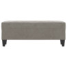 Banco de terciopelo gris claro 100x35x41 cm 3