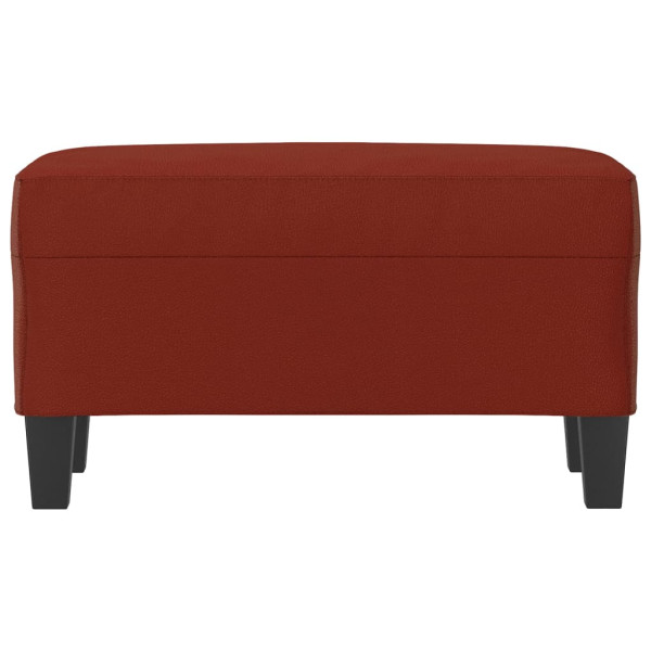 Banco de couro sintético vermelho vinho 70x35x41 cm M 3