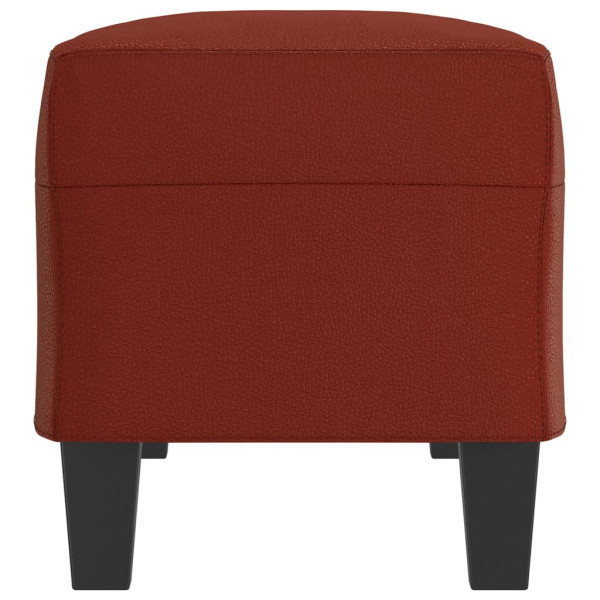 Banco de couro sintético vermelho vinho vermelho 100x35x41 cm M 4