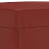 Banco de couro sintético vermelho vinho vermelho 100x35x41 cm 5