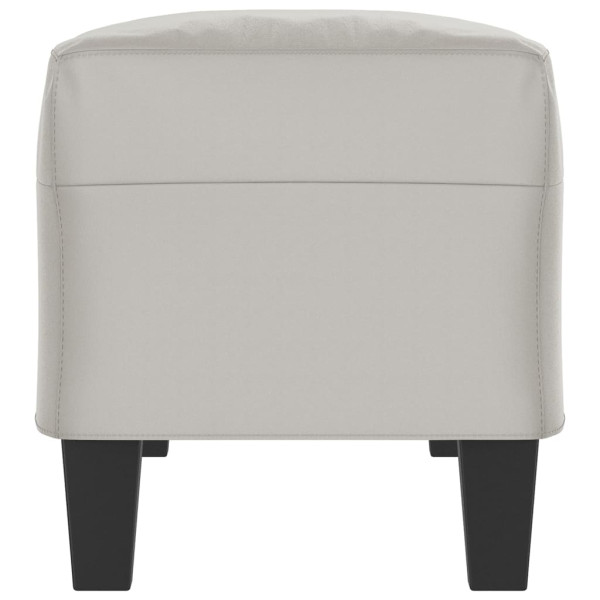 Banco de tela de microfibra gris claro 100x35x41 cm M 4