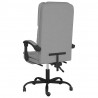 Silla de oficina reclinable con masaje de tela gris claro 5