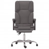 Silla de oficina reclinable masaje cuero sintético gris 3