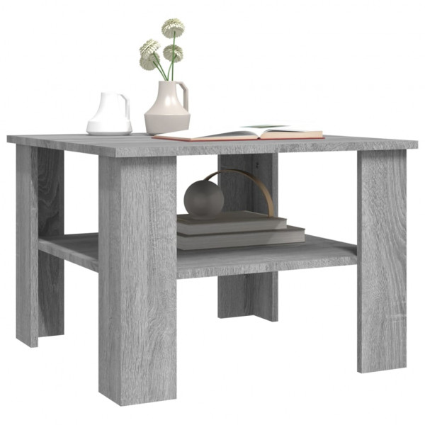 Mesa de centro de madera contrachapada gris Sonoma 60x60x42 cm M 3