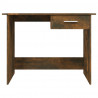 Escritorio madera contrachapada roble ahumado 100x50x76 cm 4