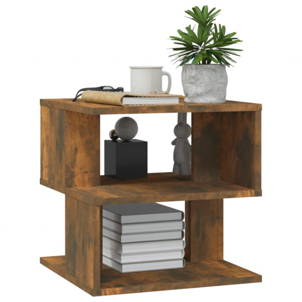 Mesa auxiliar madera contrachapada roble ahumado 40x40x40 cm M 5