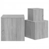 Mesitas auxiliares 3 piezas madera contrachapada gris Sonoma 5