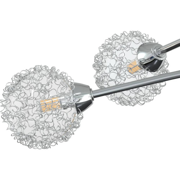 Lámpara de techo con pantallas de alambre 5 bombillas LED G9 M 4