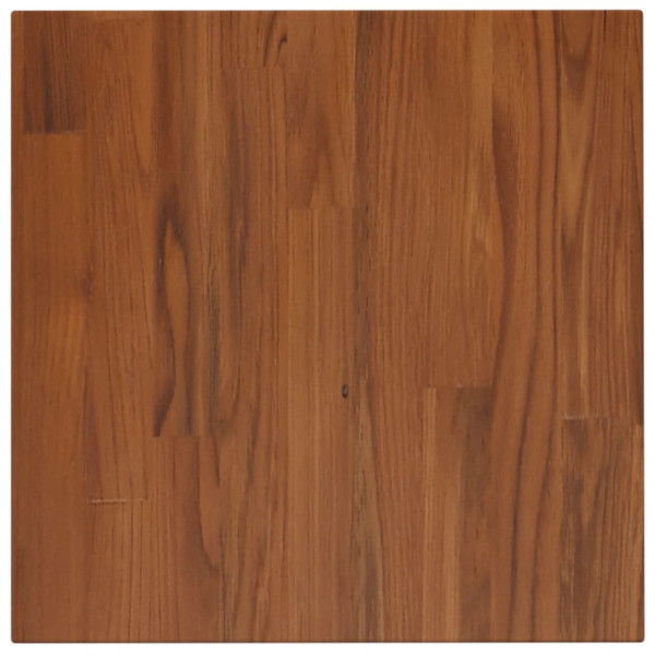 Tablero de mesa cuadrada madera roble marrón oscuro 40x40x4 cm M 2