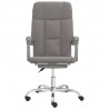 Silla de oficina reclinable de tela gris taupé 3