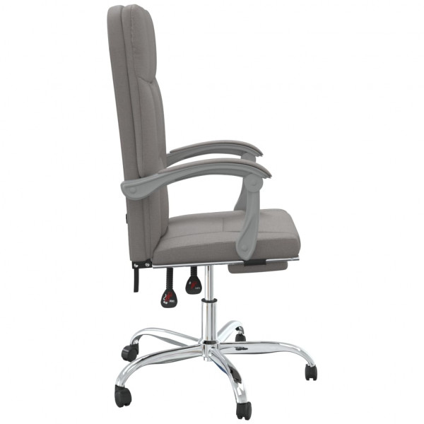 Silla de oficina reclinable de tela gris taupé M 4