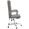 Silla de oficina reclinable de tela gris taupé 4