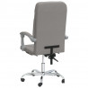 Silla de oficina reclinable de tela gris taupé 5