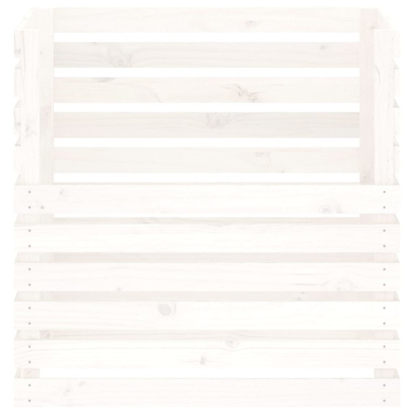 Compostador de madera maciza de pino blanco 80x80x78 cm M 5