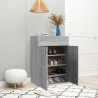 Mueble zapatero de madera contrachapada gris Sonoma 60x35x84 cm 4