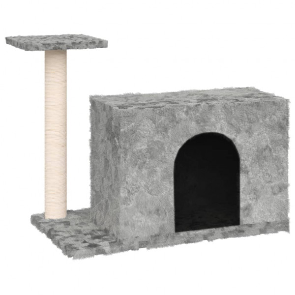 Árvore p/ gatos c/ poste arranhador sisal 51 cm cinzento-claro M 2