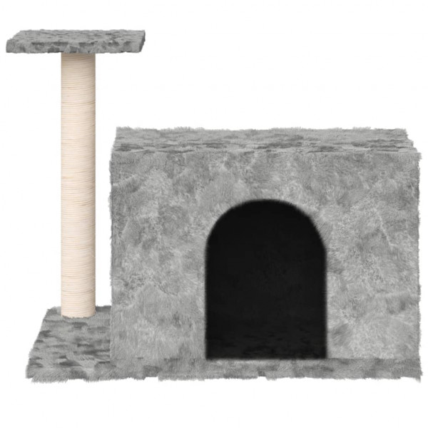 Árvore p/ gatos c/ poste arranhador sisal 51 cm cinzento-claro M 3