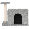 Árvore p/ gatos c/ poste arranhador sisal 51 cm cinzento-claro 3