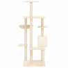 Árvore para gatos c/ postes arranhadores sisal 142 cm cor creme 4