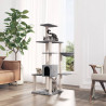 Árvore p/ gatos c/ postes arranhadores sisal 142 cm cinza-claro 1