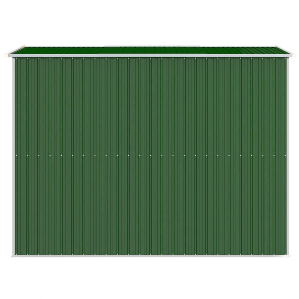 Cobertizo de jardín acero galvanizado verde 192x274x223 cm M 5