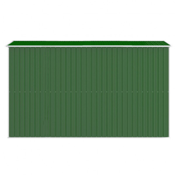 Cobertizo de jardín acero galvanizado verde 192x357x223 cm M 5