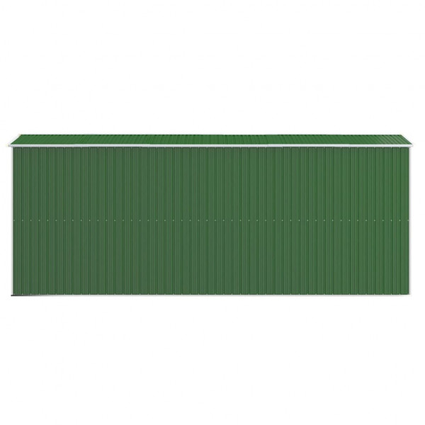 Cobertizo de jardín acero galvanizado verde 192x523x223 cm M 5