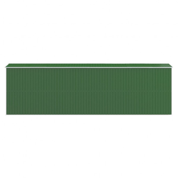 Cobertizo de jardín acero galvanizado verde 192x606x223 cm M 5