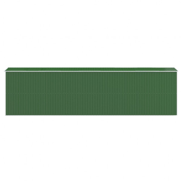Abrigo de jardim 192x772x223 cm aço galvanizado verde M 5