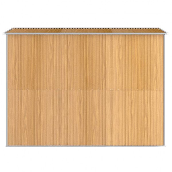 Abrigo de jardim 192x274x223 cm aço galvanizado castanho M 5