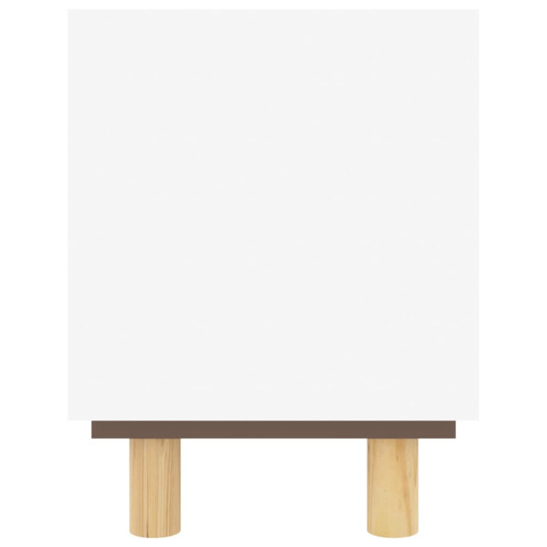 Móvel de TV 105x30x40 cm pinho maciço/vime natural branco M 5