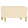 Reposapiés de tela crema 60x50x41 cm 2