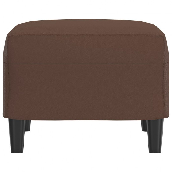 Apoio de pés 60x50x41 cm couro artificial castanho M 4