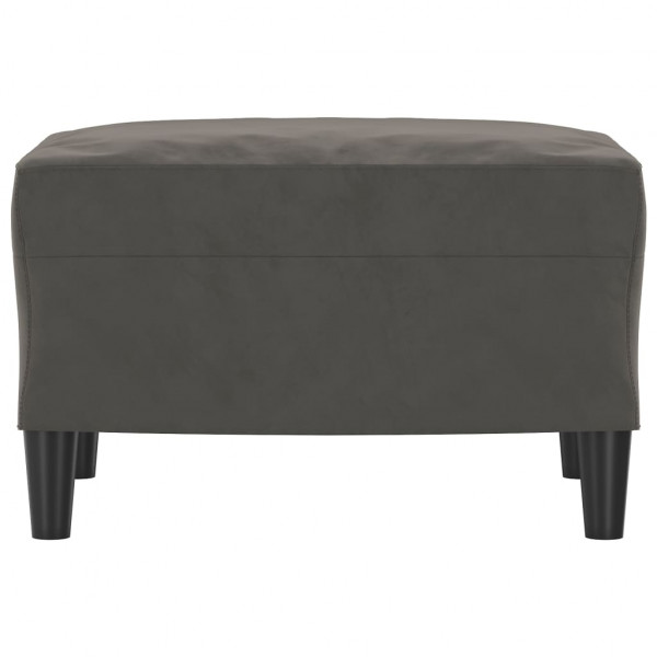 Reposapiés de terciopelo gris oscuro 60x50x41 cm M 3