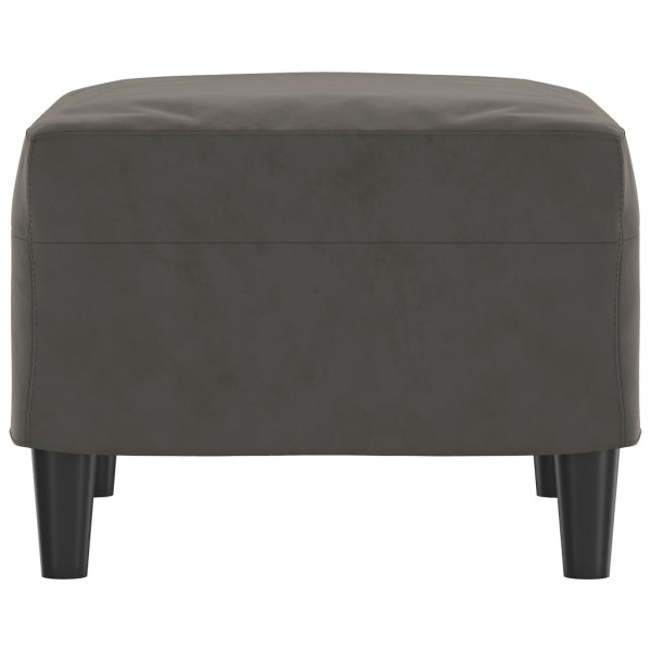 Reposapiés de terciopelo gris oscuro 60x50x41 cm M 4
