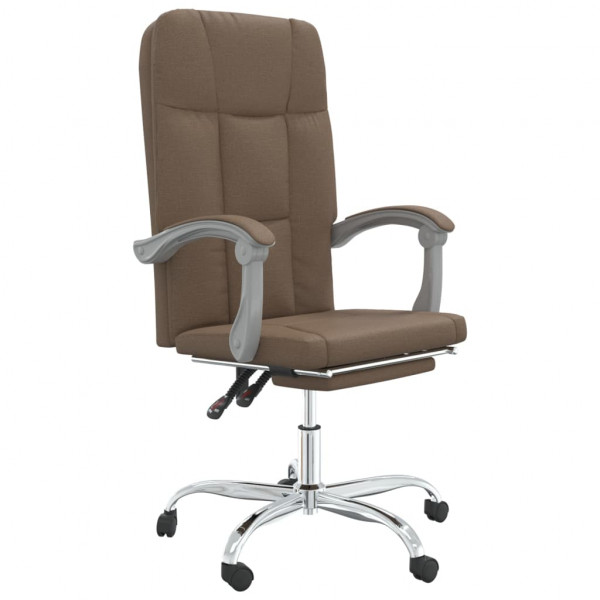 Silla de oficina reclinable de tela marrón M 2