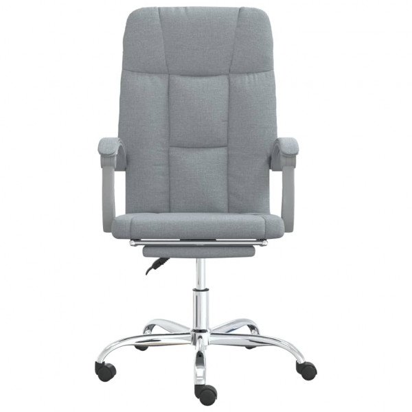Silla de oficina reclinable de tela gris claro M 3