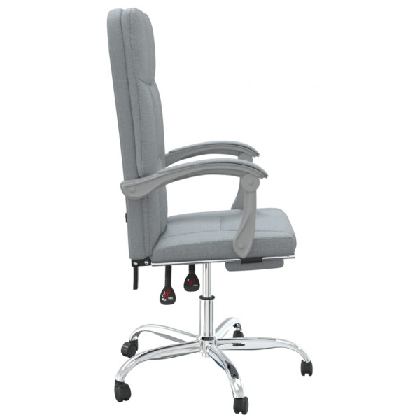 Silla de oficina reclinable de tela gris claro M 4