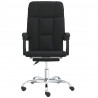 Silla de oficina reclinable cuero sintético negro 3