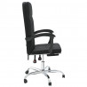Silla de oficina reclinable cuero sintético negro 4