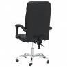 Silla de oficina reclinable cuero sintético negro 5