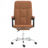Silla de oficina reclinable cuero sintético marrón 3