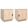 Mesitas de noche 2 uds madera maciza de pino 40x34x45 cm 2